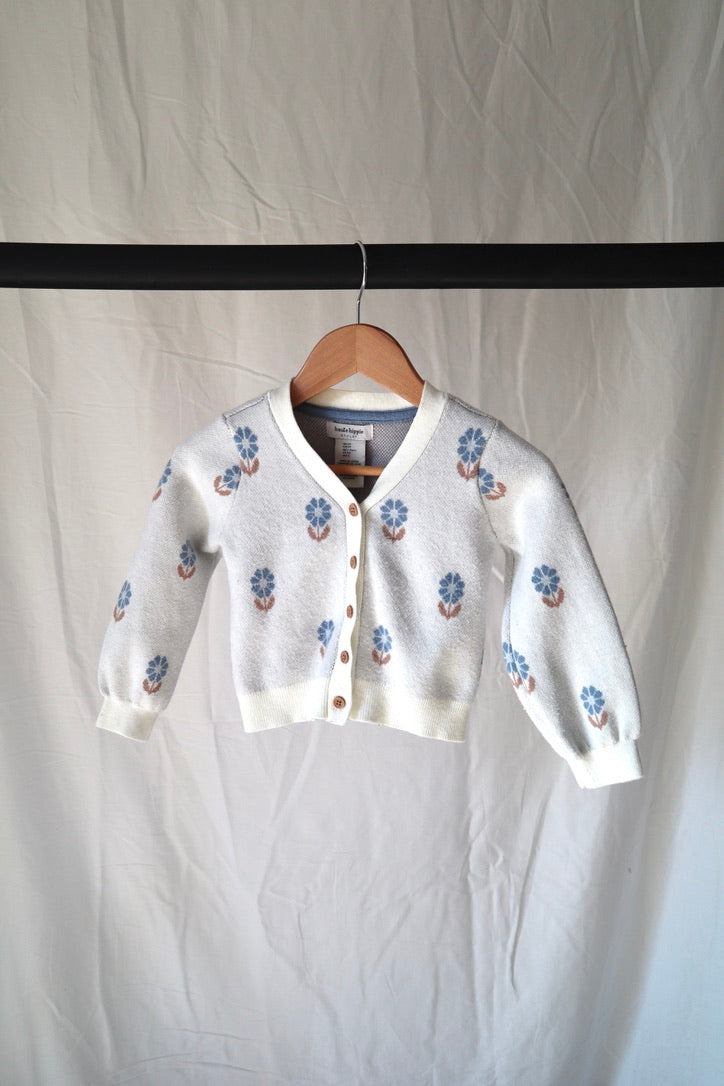 Haute Hippie Floral Cardigan & Knit Skirt Set — 2T