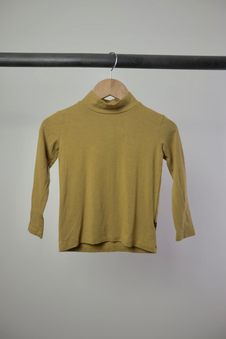 Haven Kids Mustard Bamboo Turtleneck — 2–3T