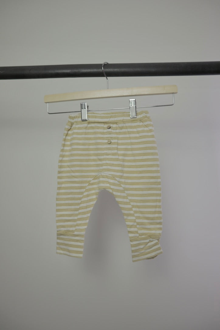 Rylee + Cru Striped Slouchy Pants — Mustard — 6–12M