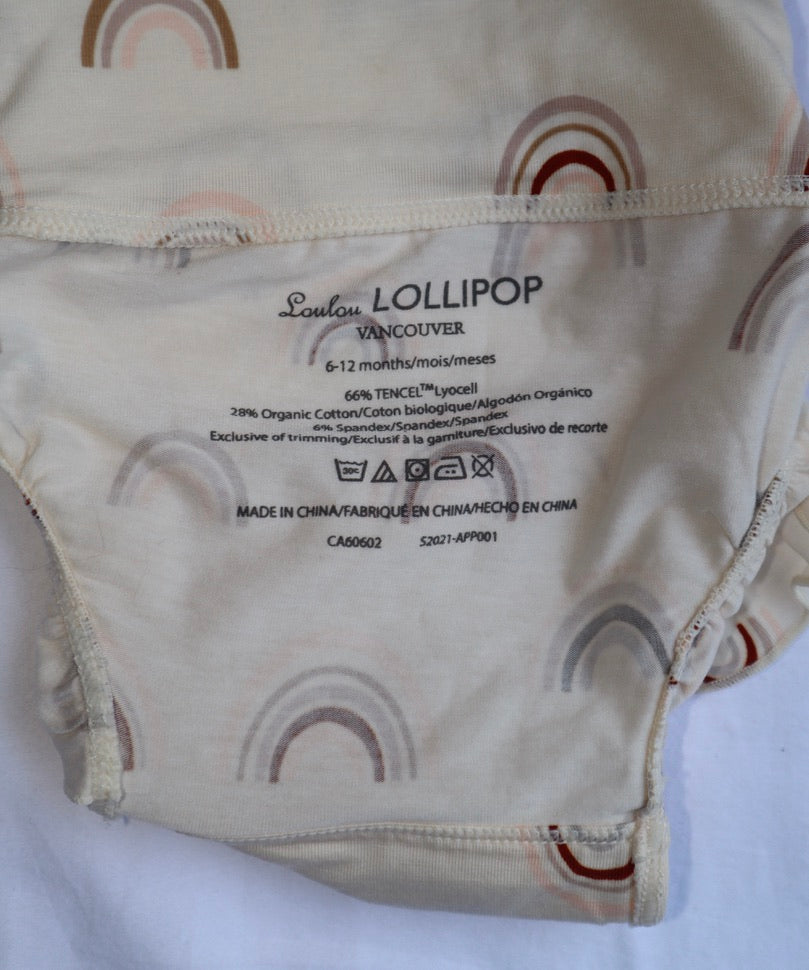 Loulou Lollipop — Rainbow Ruffle Bloomers — Size 6–12 Months