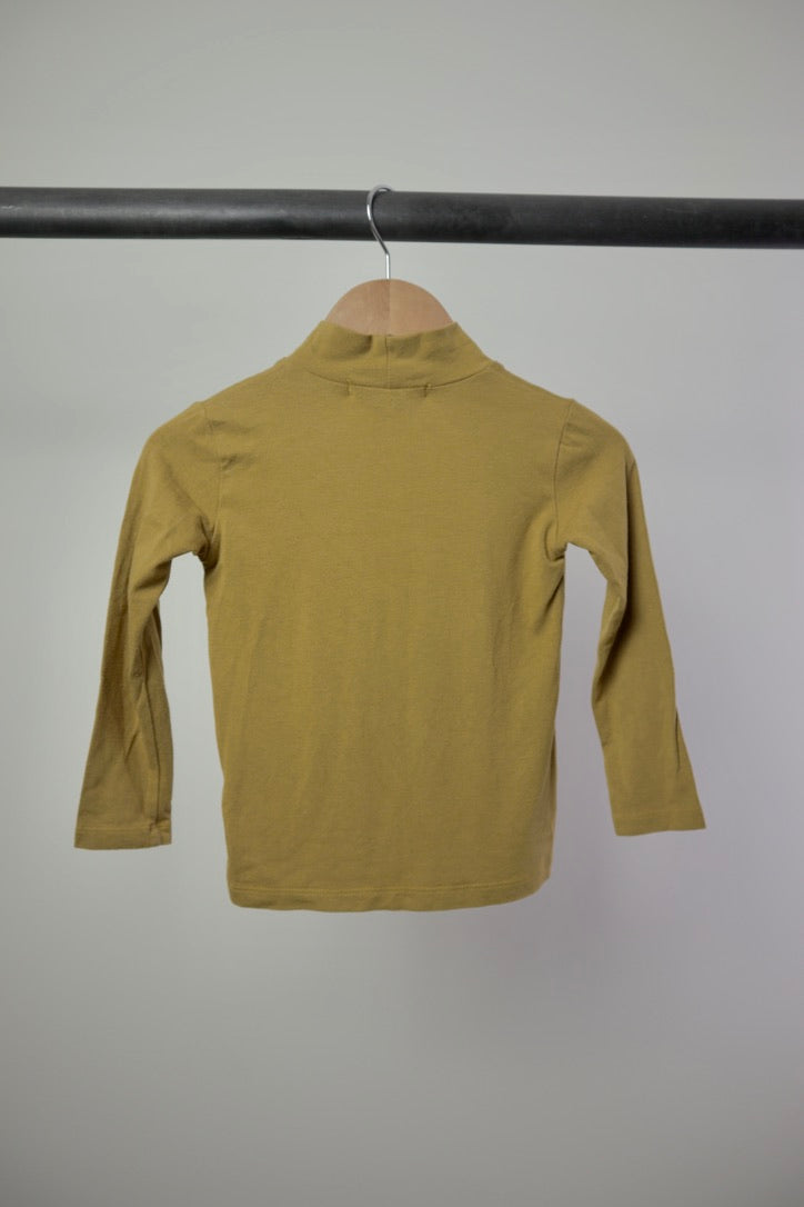 Haven Kids Mustard Bamboo Turtleneck — 2–3T