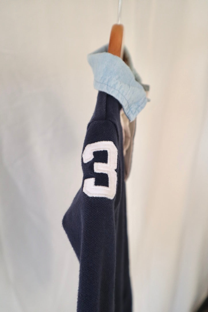 Ralph Lauren Polo Rugby Romper — Navy — 6M