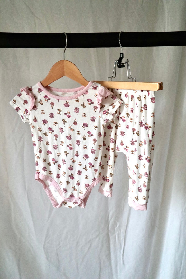 Milkberry Bamboo Bodysuit & Leggings Set — Floral