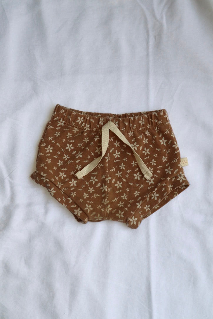 Jax + Lennon — Floral Shorts — Size 0–6 Months