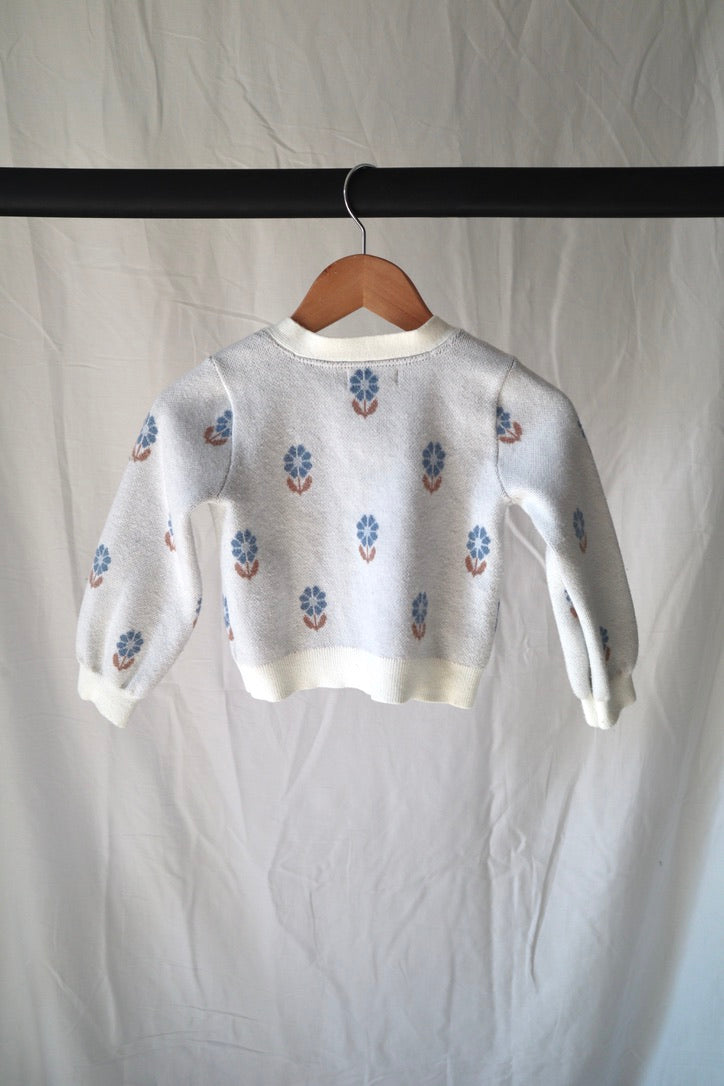 Haute Hippie Floral Cardigan & Knit Skirt Set — 2T