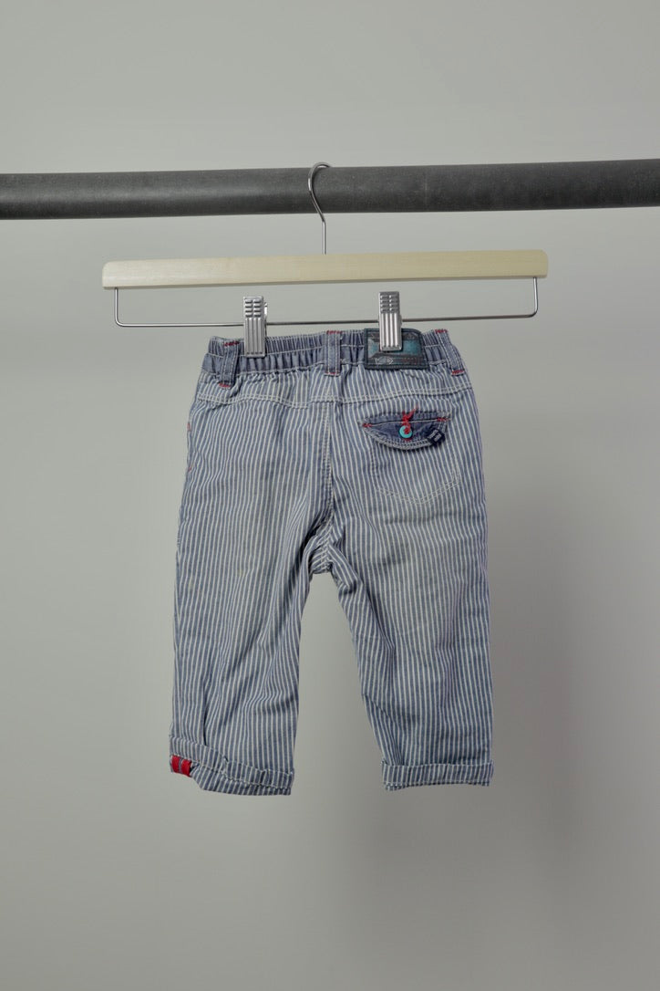Souris Mini Striped Pants — Blue/White — 9M