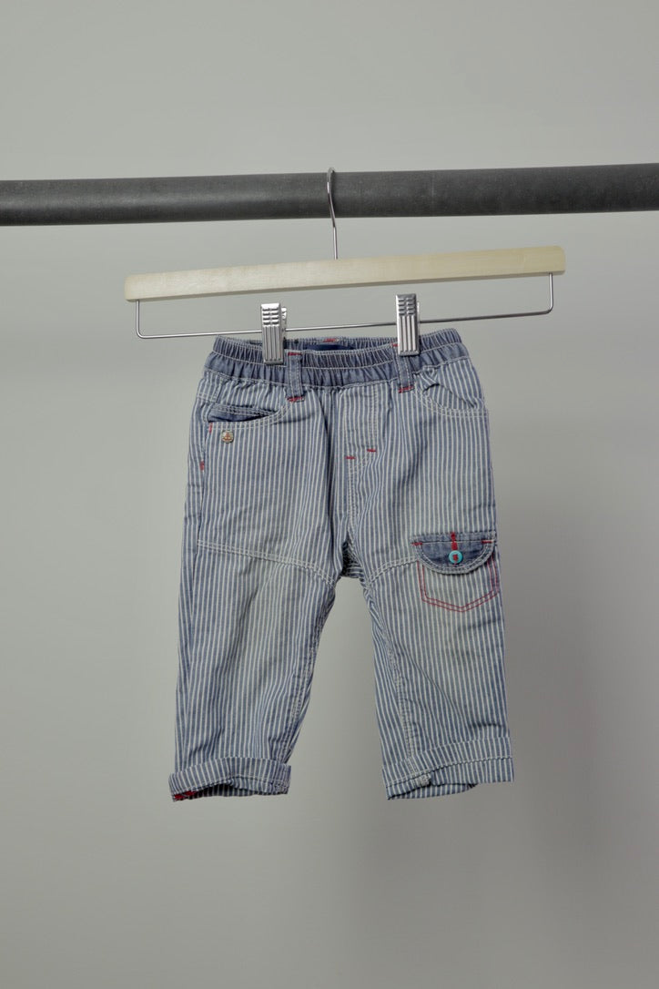 Souris Mini Striped Pants — Blue/White — 9M