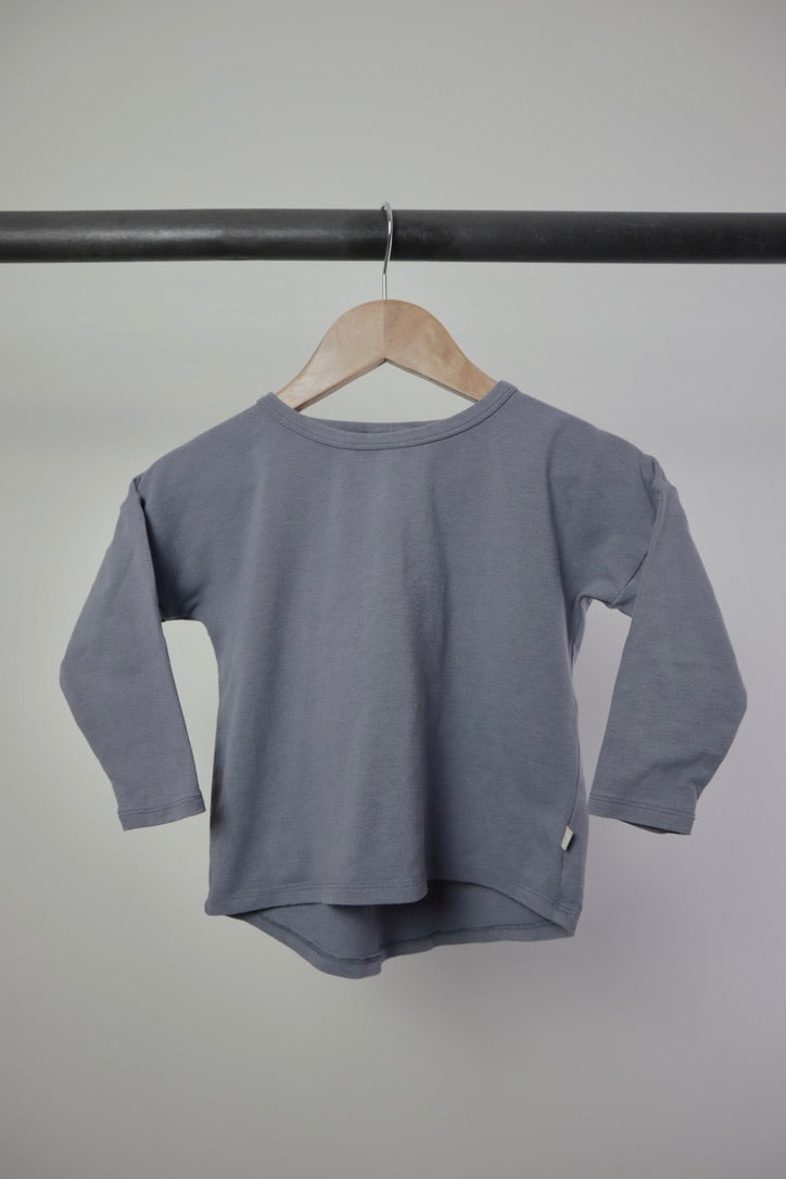 Jax + Lennon — Long Sleeve Top — Slate Blue — 2/3Y