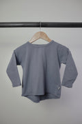 Jax + Lennon — Long Sleeve Top — Slate Blue — 2/3Y