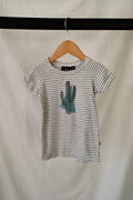 Vonbon Organic Striped Cactus Tee — 3T