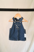 Old Navy — Embroidered Denim Pinafore Dress — NWT — 3–6M