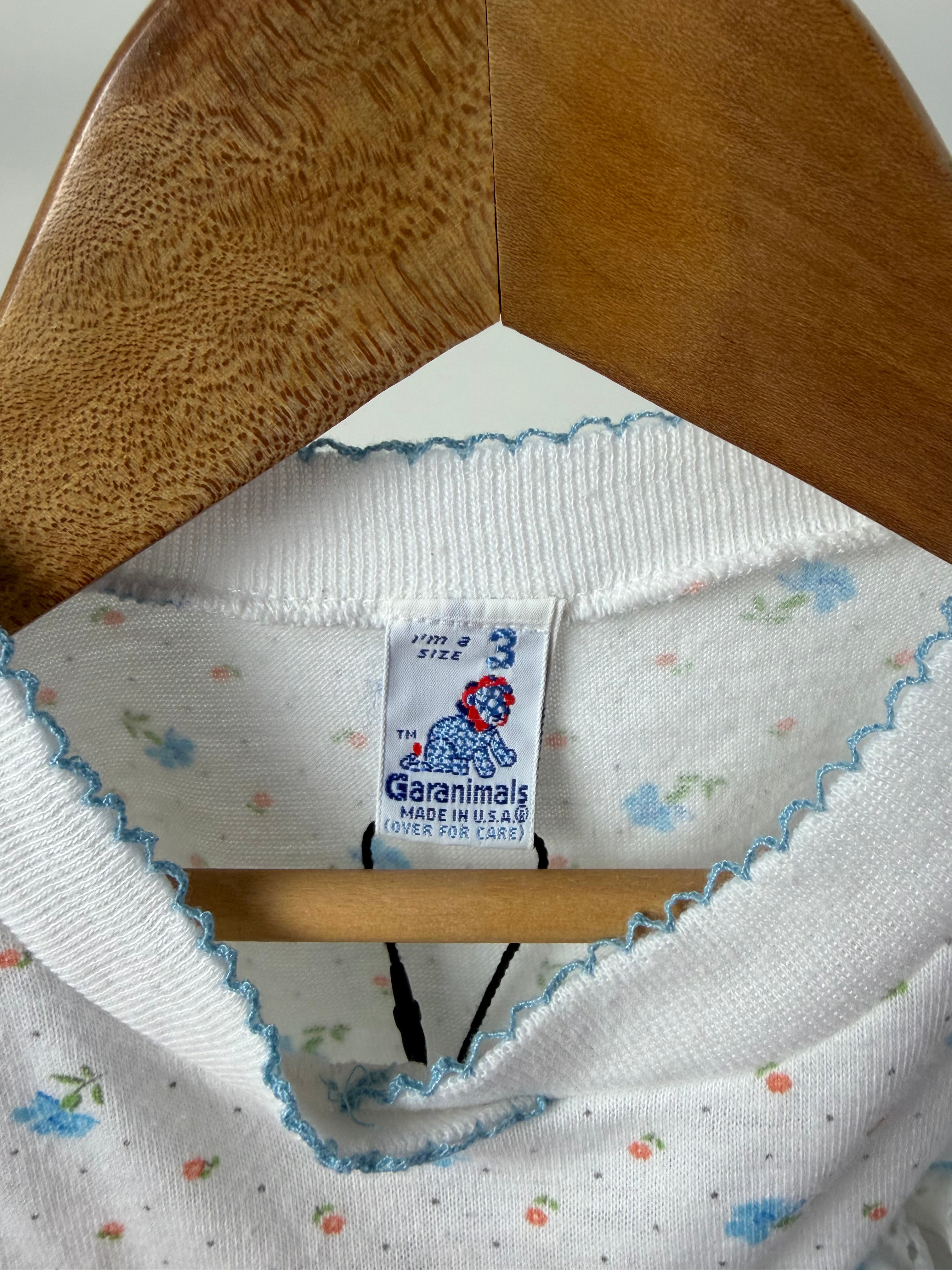 Vintage Garanimals Floral Ruffle Top — 3T