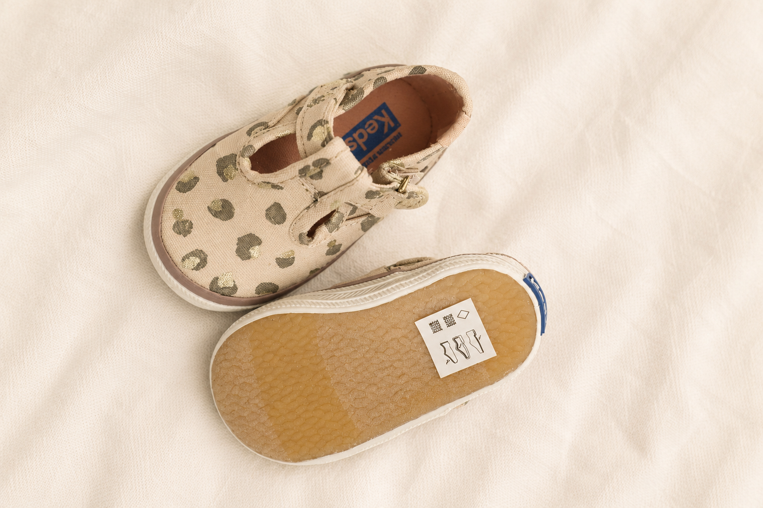 NWT Keds — Leopard Mary Jane Sneakers — Size 2 (EU 19) — 6–12M