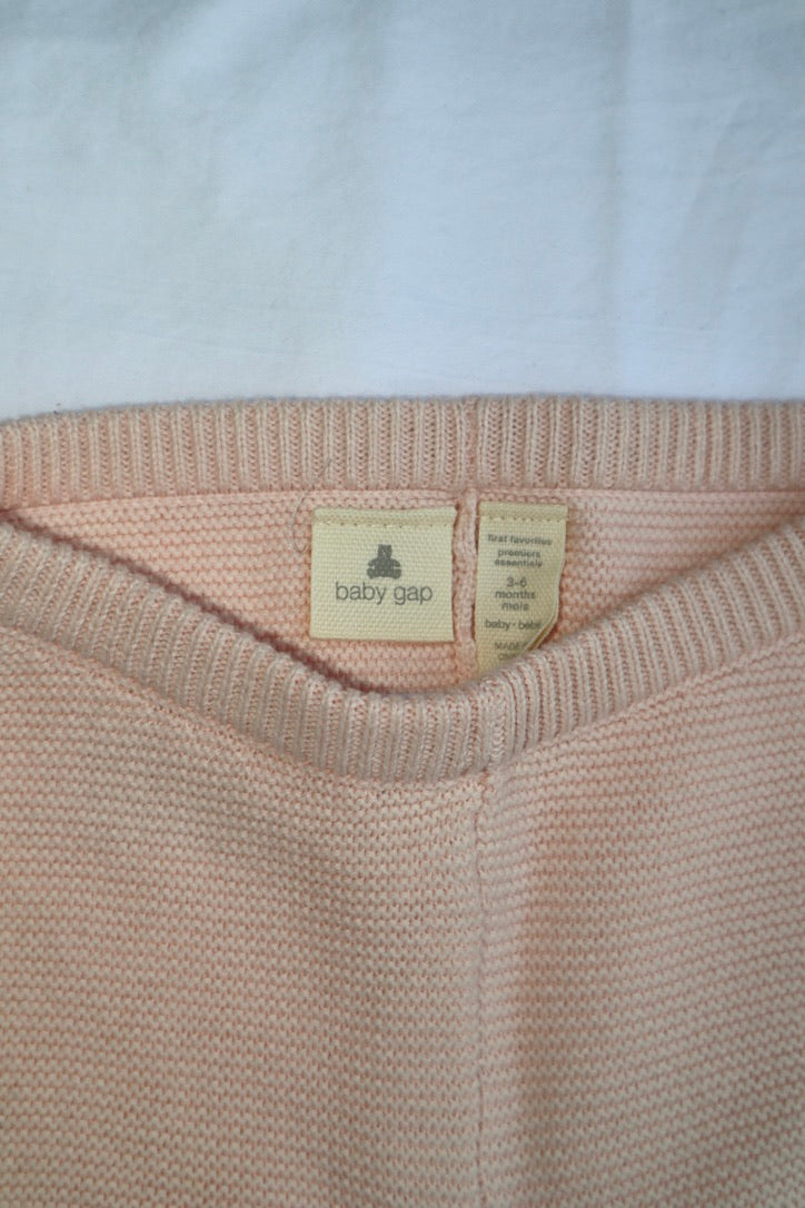 Baby Gap Knit Joggers — Blush Pink — 3–6M — *Imperfect