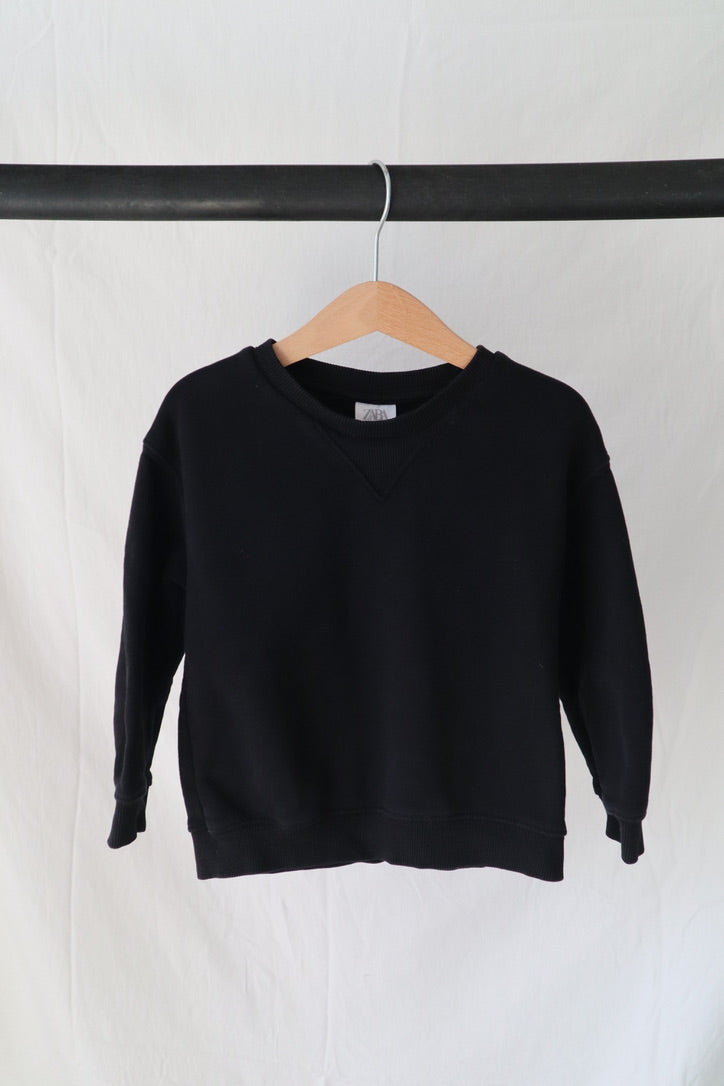Zara Crewneck — Black — 2–3Y