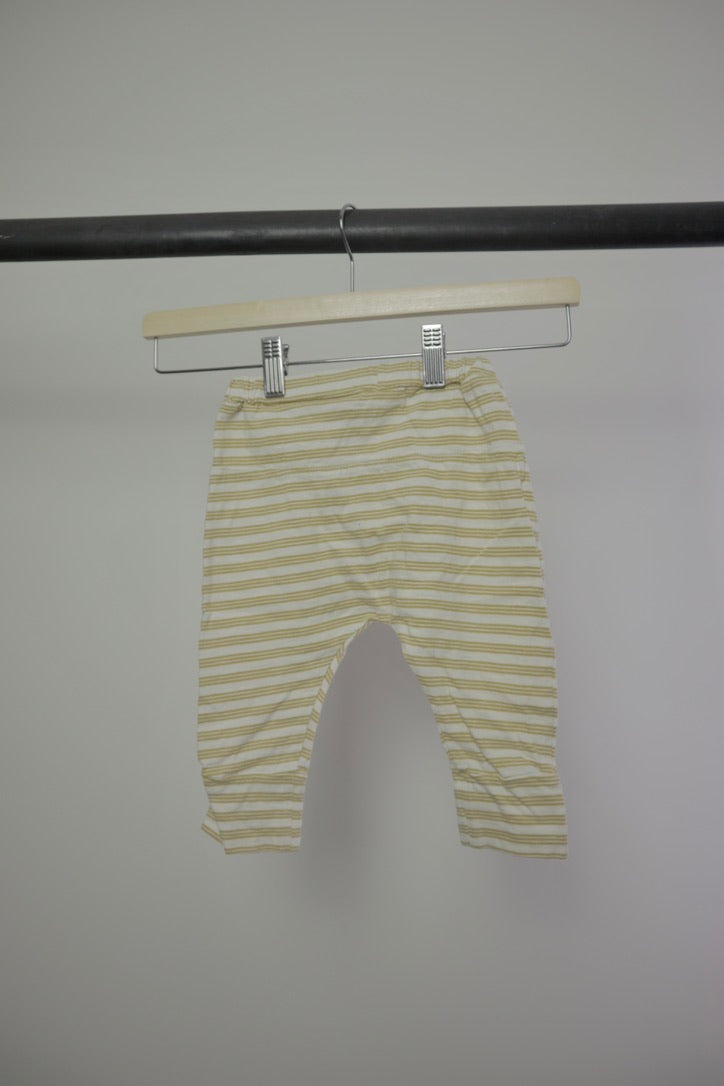 Rylee + Cru Striped Slouchy Pants — Mustard — 6–12M