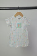 Vintage Carter's Pastel Bunny Romper — 3–6 Months
