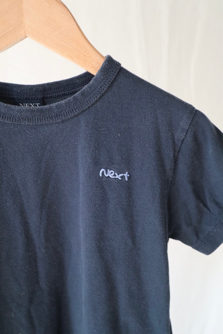 Next UK Essential Cotton Tee — Navy — 3–4 Years