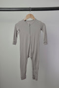Kyte Baby — Bamboo Double-Zip Romper — Grey — 3T