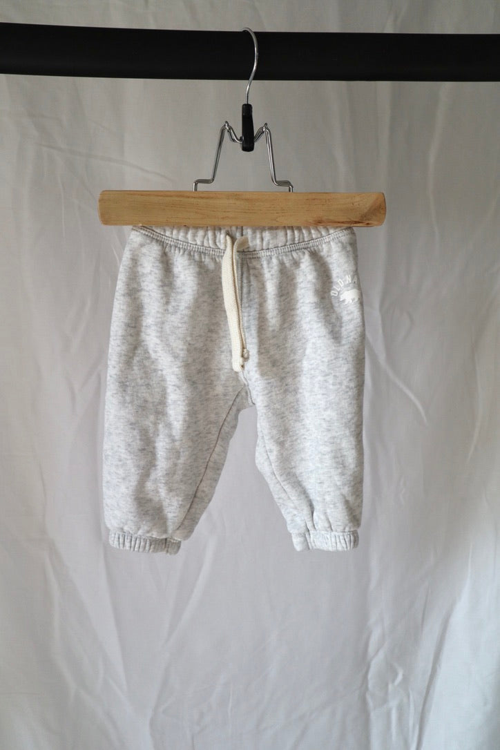 Old Navy Fleece Jogger Set — Camel & Heather Grey — 3–6M