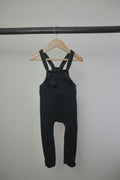 Little Rowe — Overall Romper — Black — 12–18M
